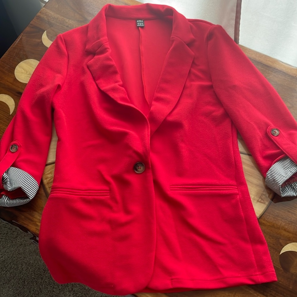 Red blazer jacket